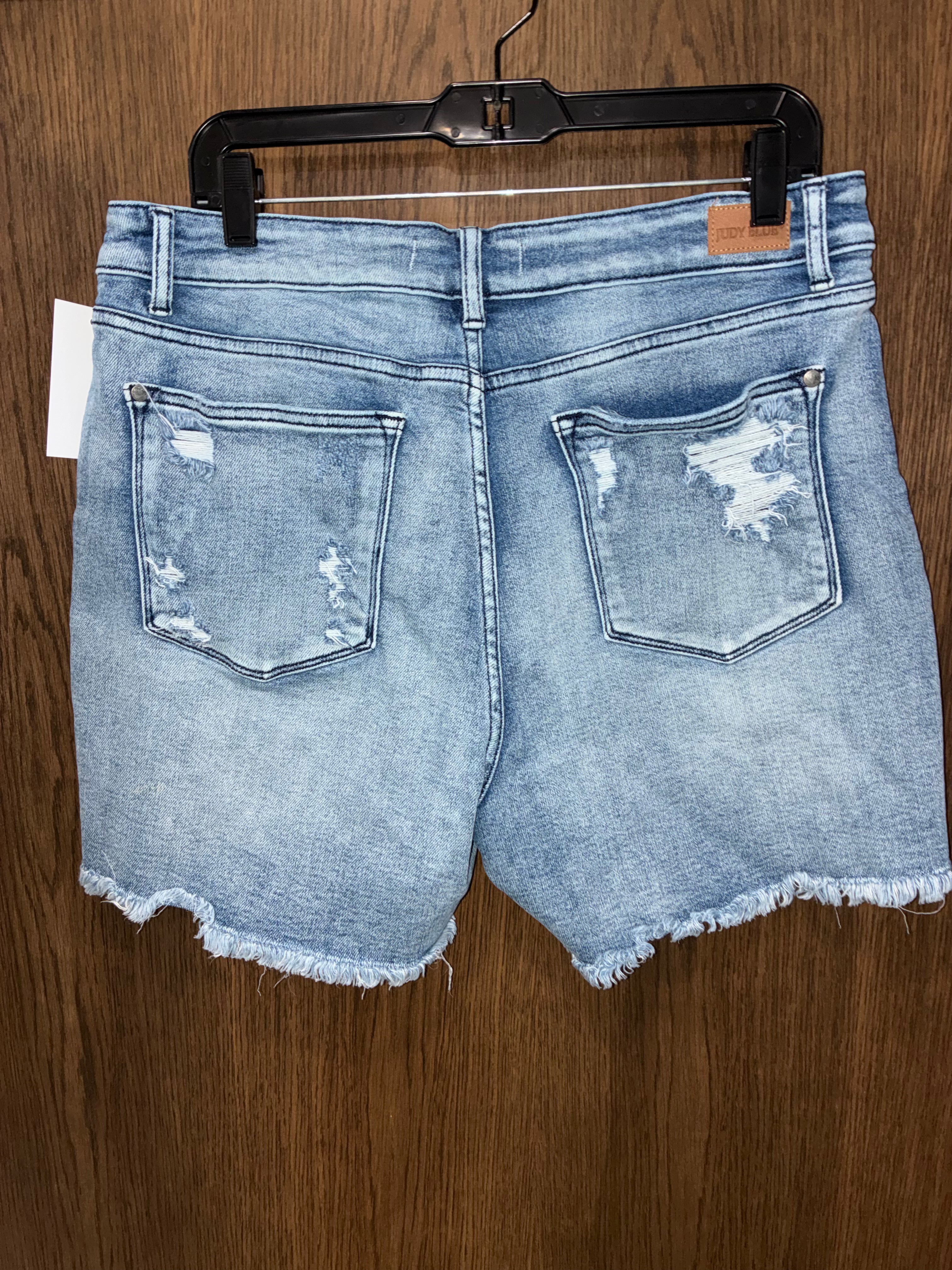 Judy Blue Women’s High Waist Raw Hem Jean Shorts 1XL 1X