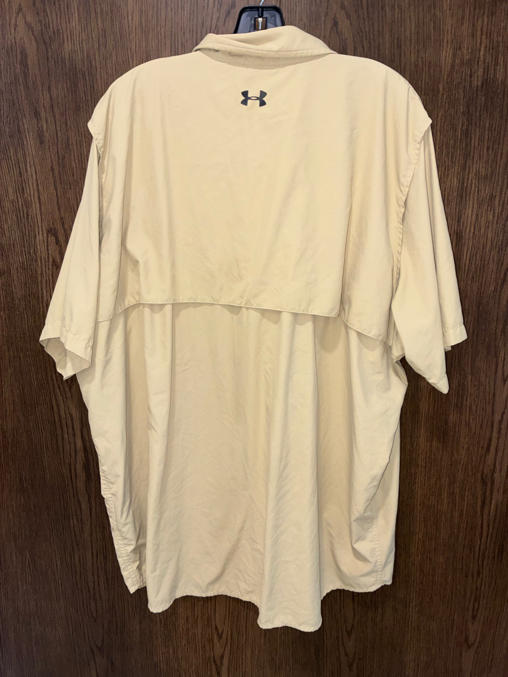 Under Armour Flats Men’s Guide Vented Shirt XXL 2X Short Sleeve Fishing Button Down Khaki