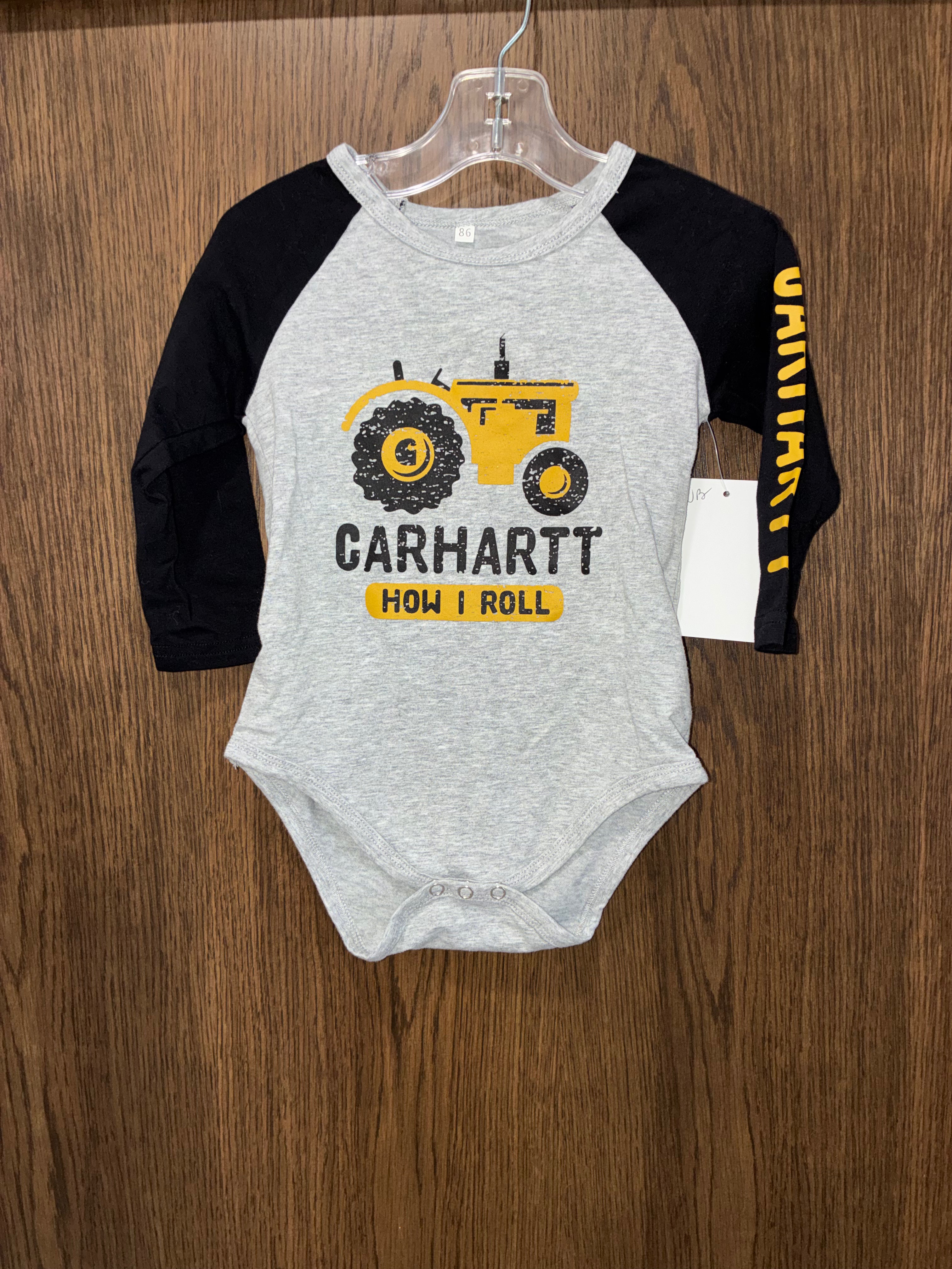 Carhartt Dupe Baby Long-Sleeve T-Shirt Onesie 24 Mos  24 Months EUC