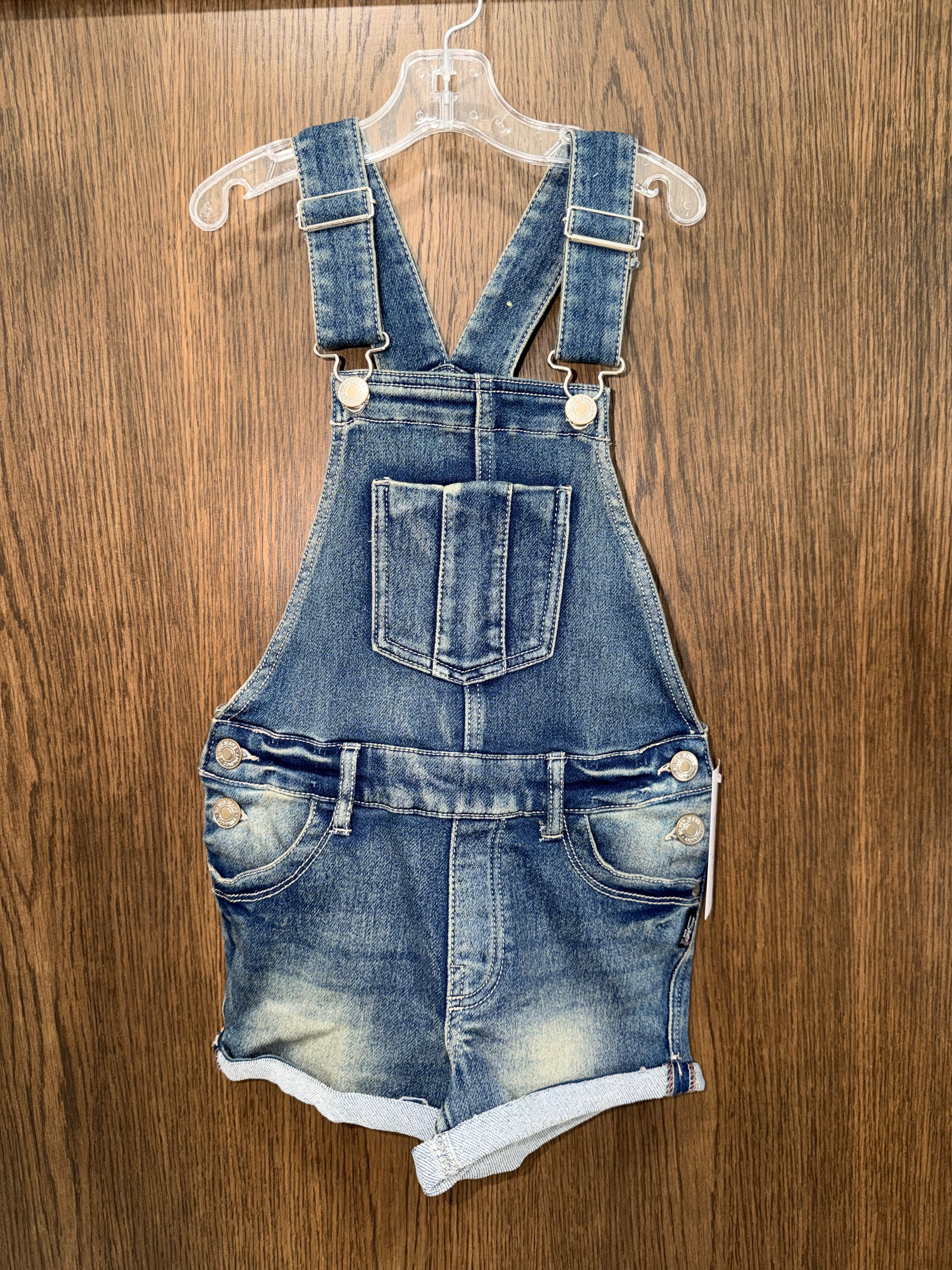 Silver Jeans NWT Girls Nisha Shorts Overalls Size 7
