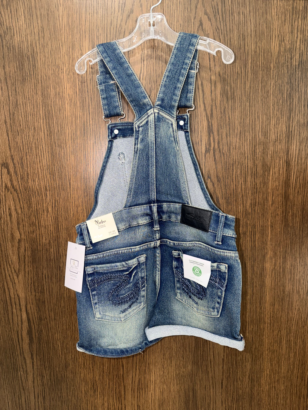 Silver Jeans NWT Girls Nisha Shorts Overalls Size 7