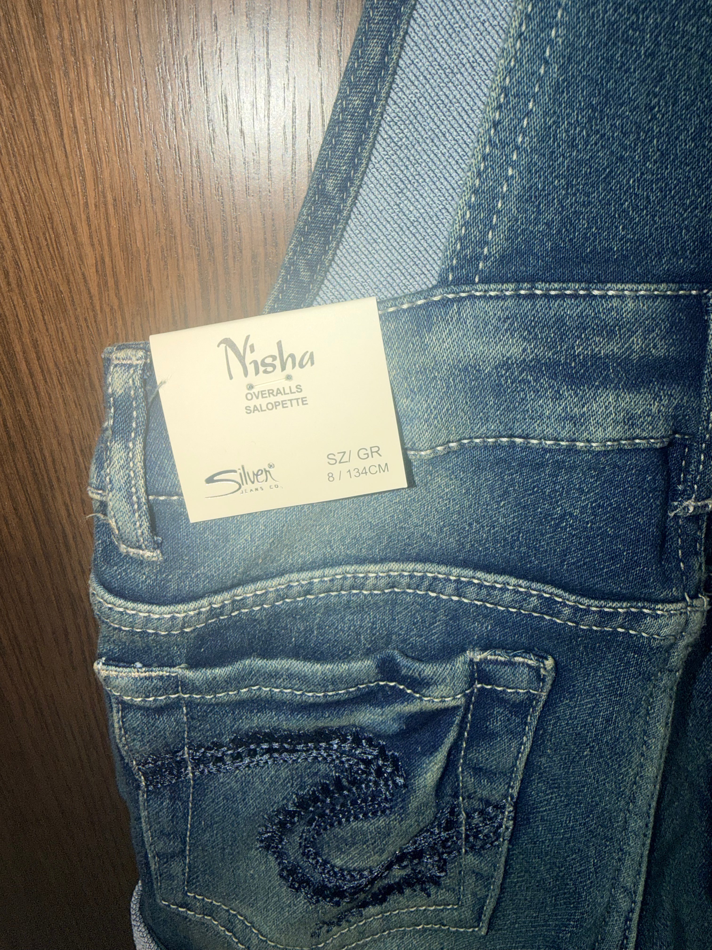 Silver Jeans NWT Girls Nisha Shorts Overalls Size 8