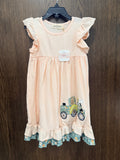 Marie Nicole NWT Girls Peach Embroidered Cow Train Dress Size 3