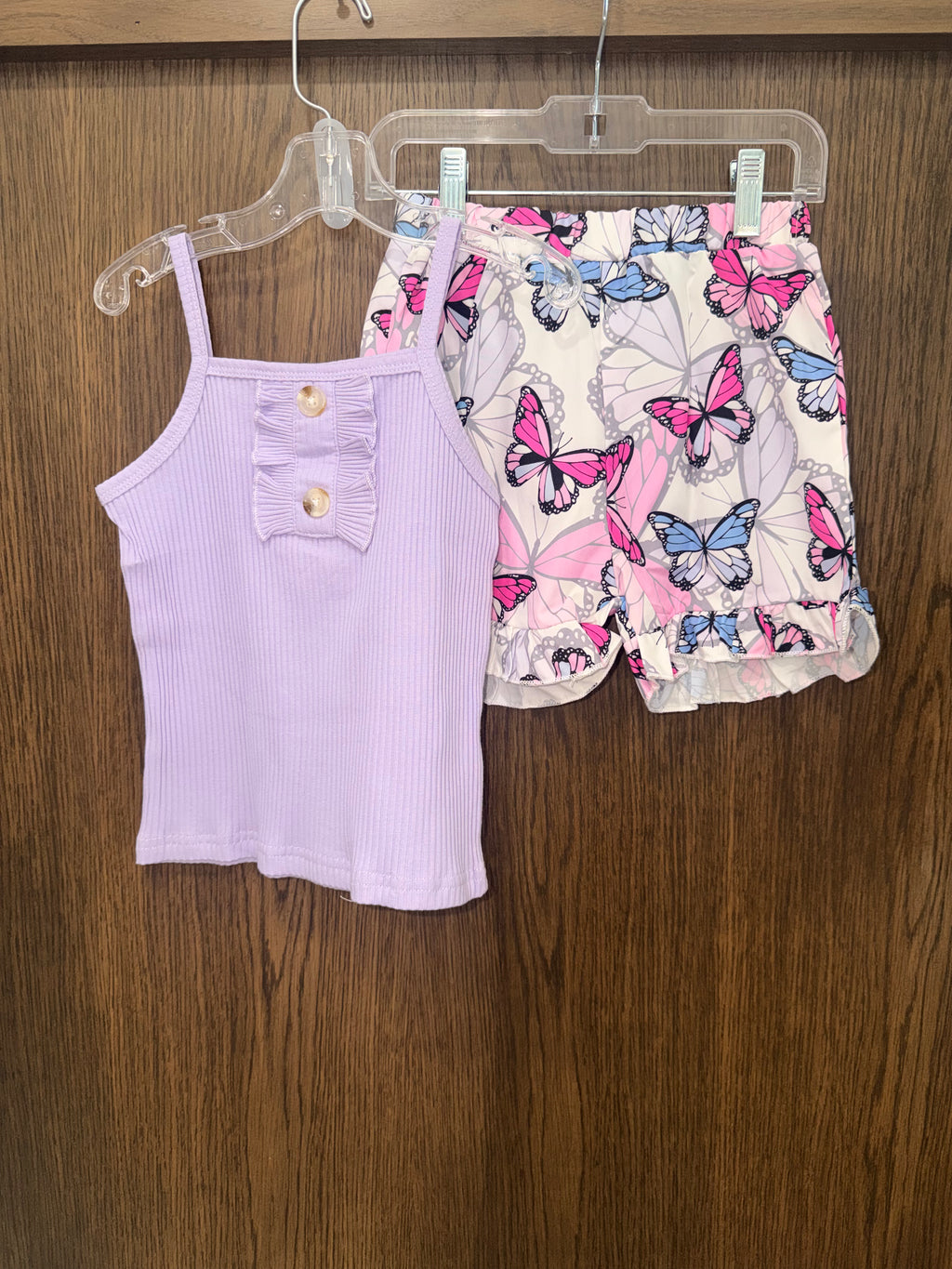 Girls NWT Butterfly Tank & Shorts Set Size 2 2T