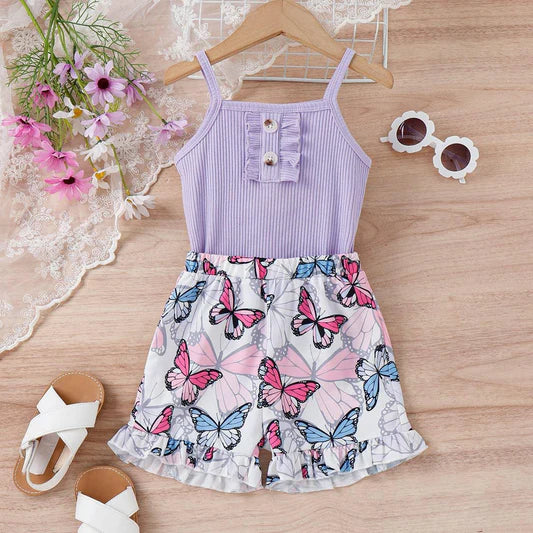 Girls NWT Butterfly Tank & Shorts Set Size 2 2T