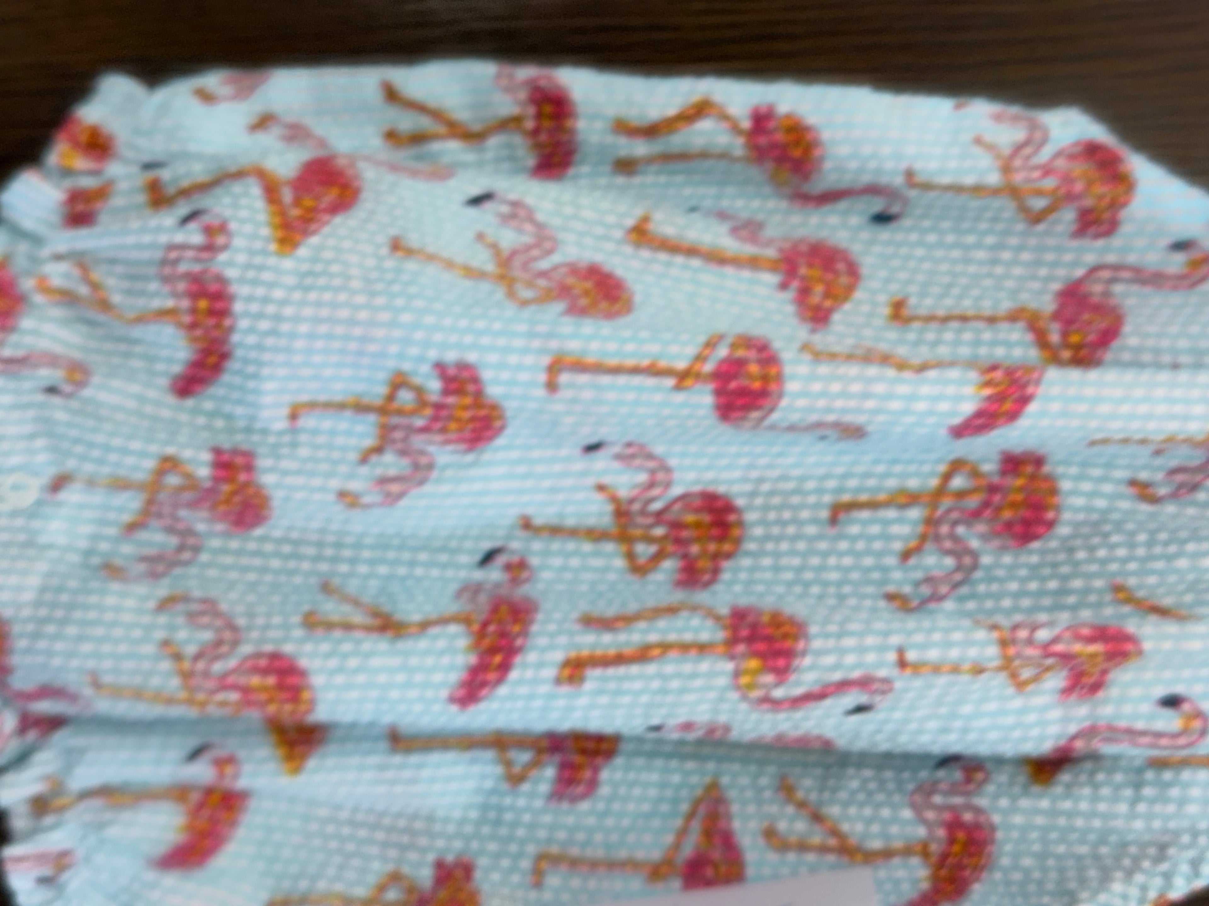 Mudpie Girls Flamingo Romper 12-18 months EUC