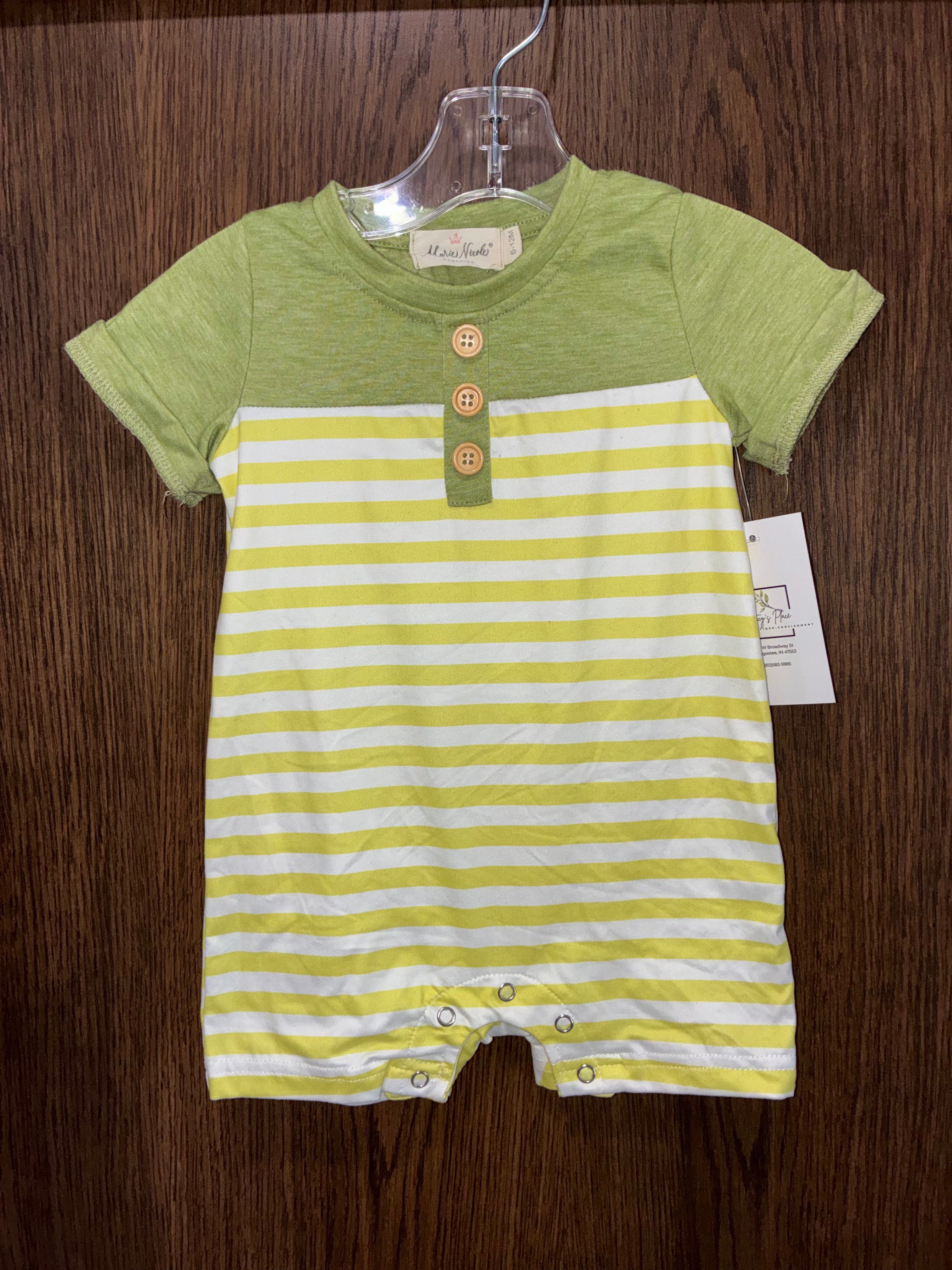 Nicole Marie Boutique Baby Boy’s Romper 6-12 Months EUC