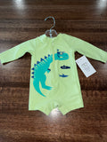 Old Navy Boys Dino Swim Rash Guard 0-3 Months EUC