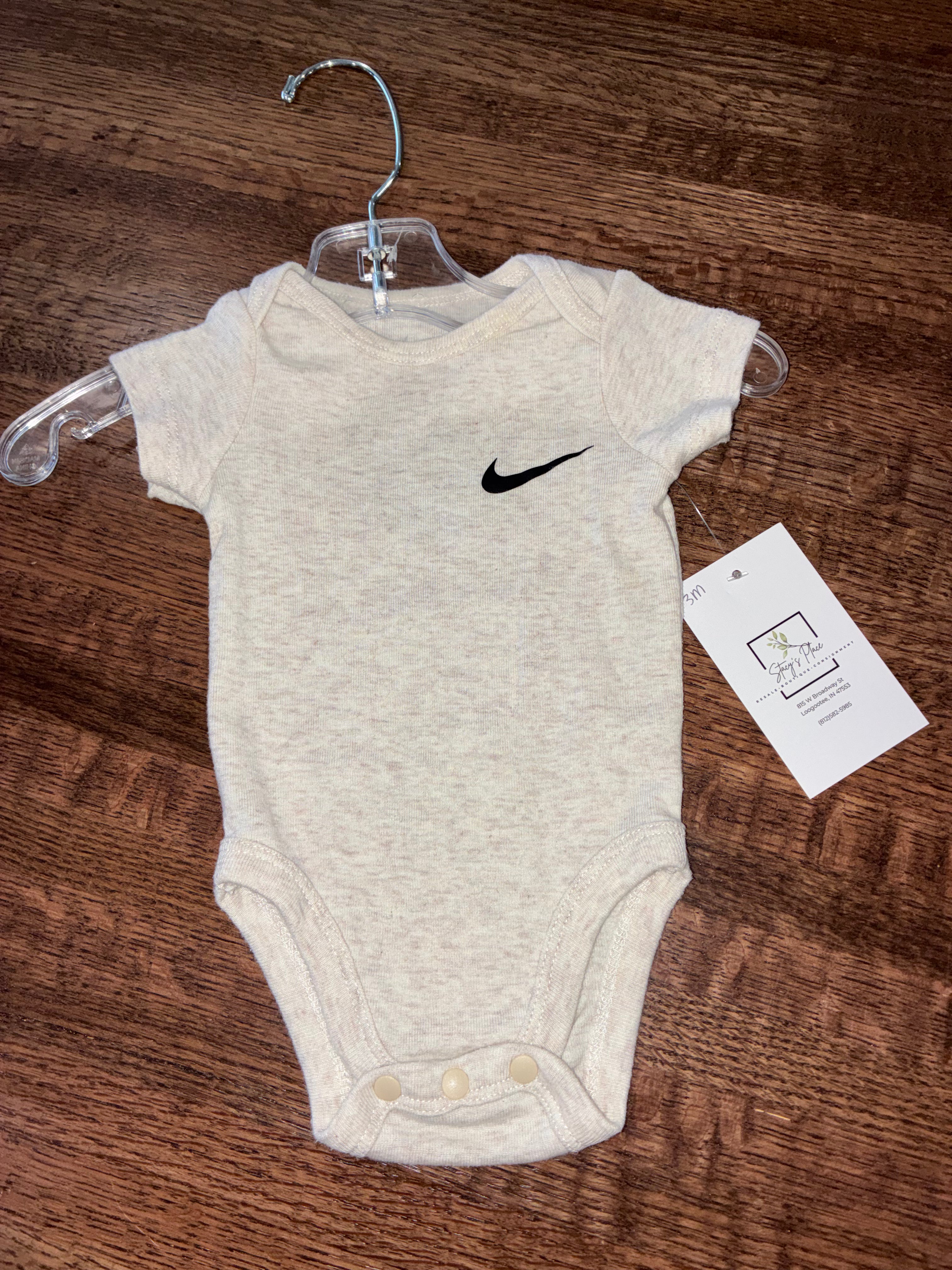 Nike Baby Boys Oatmeal Onesie 3 Months