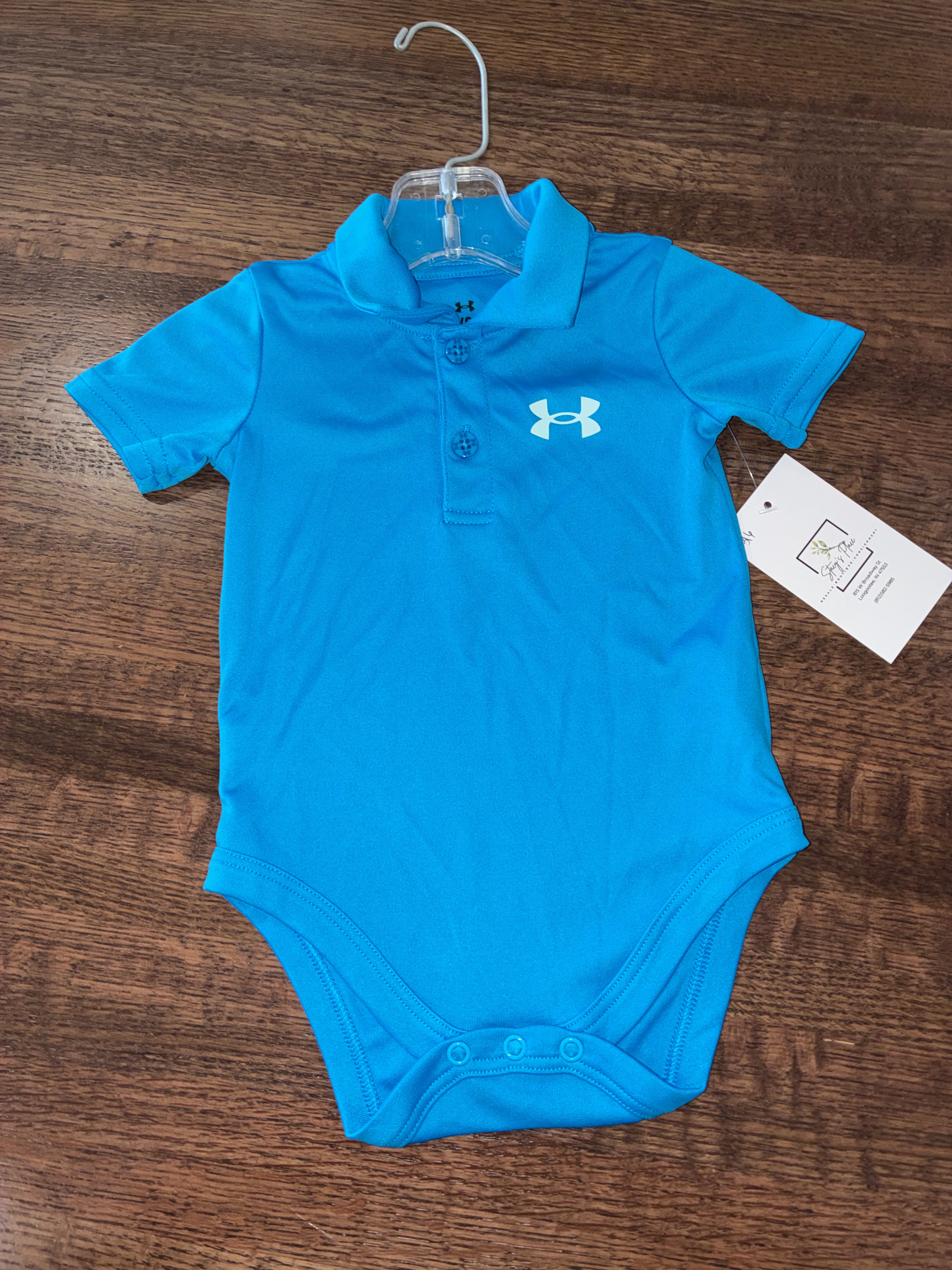Under Armour Baby Boys Golf Polo Onesie 3/6 Months EUC
