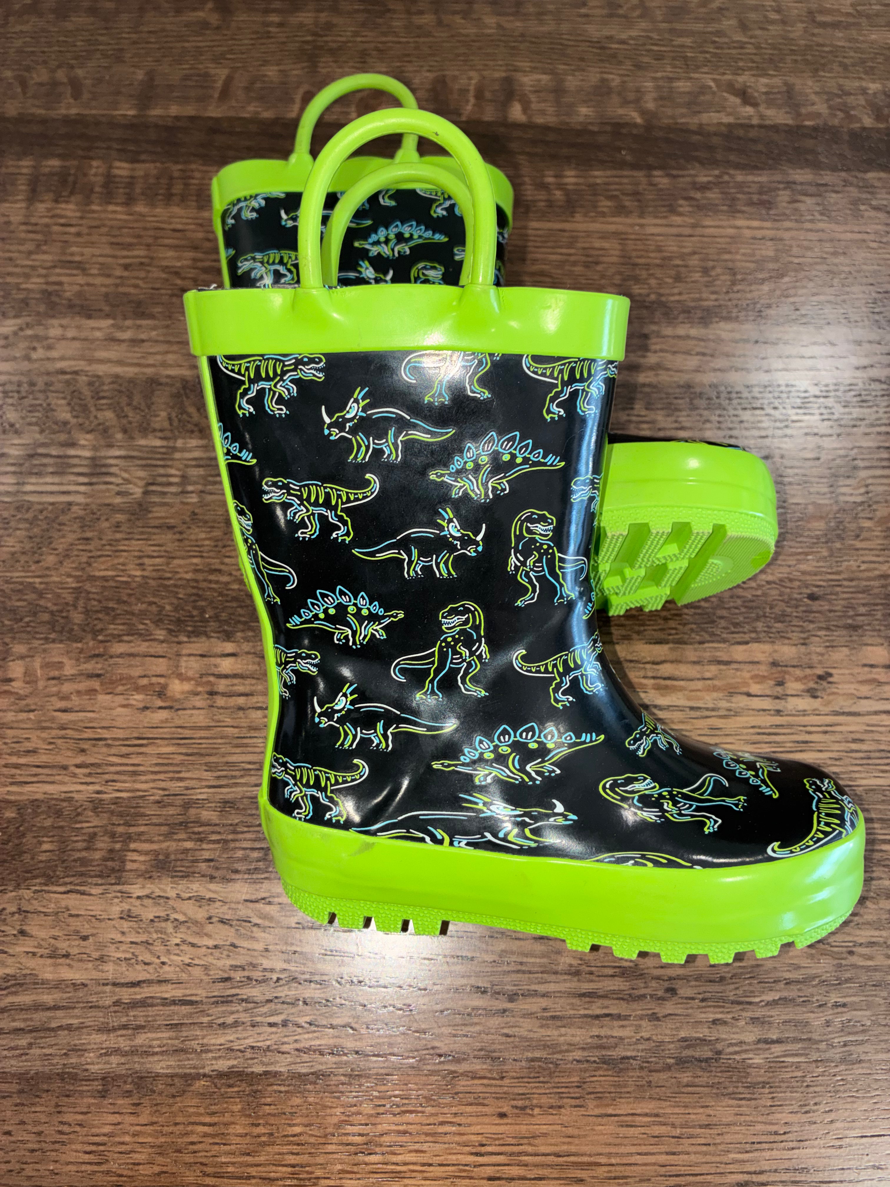 Chatties Toddler Dino Rain Boots Size 7/8