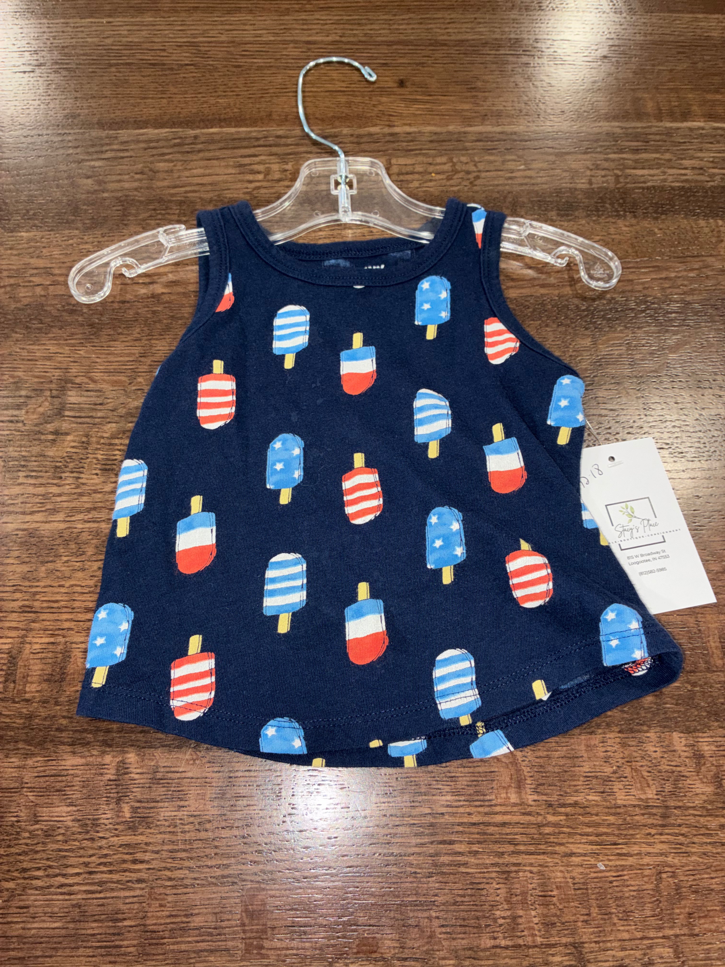 Old Navy Boys Bomb Pops Tank Top Size 12-18 Months