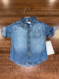 Old Navy Baby Boys Denim Button Up Shirt 0-3 Months