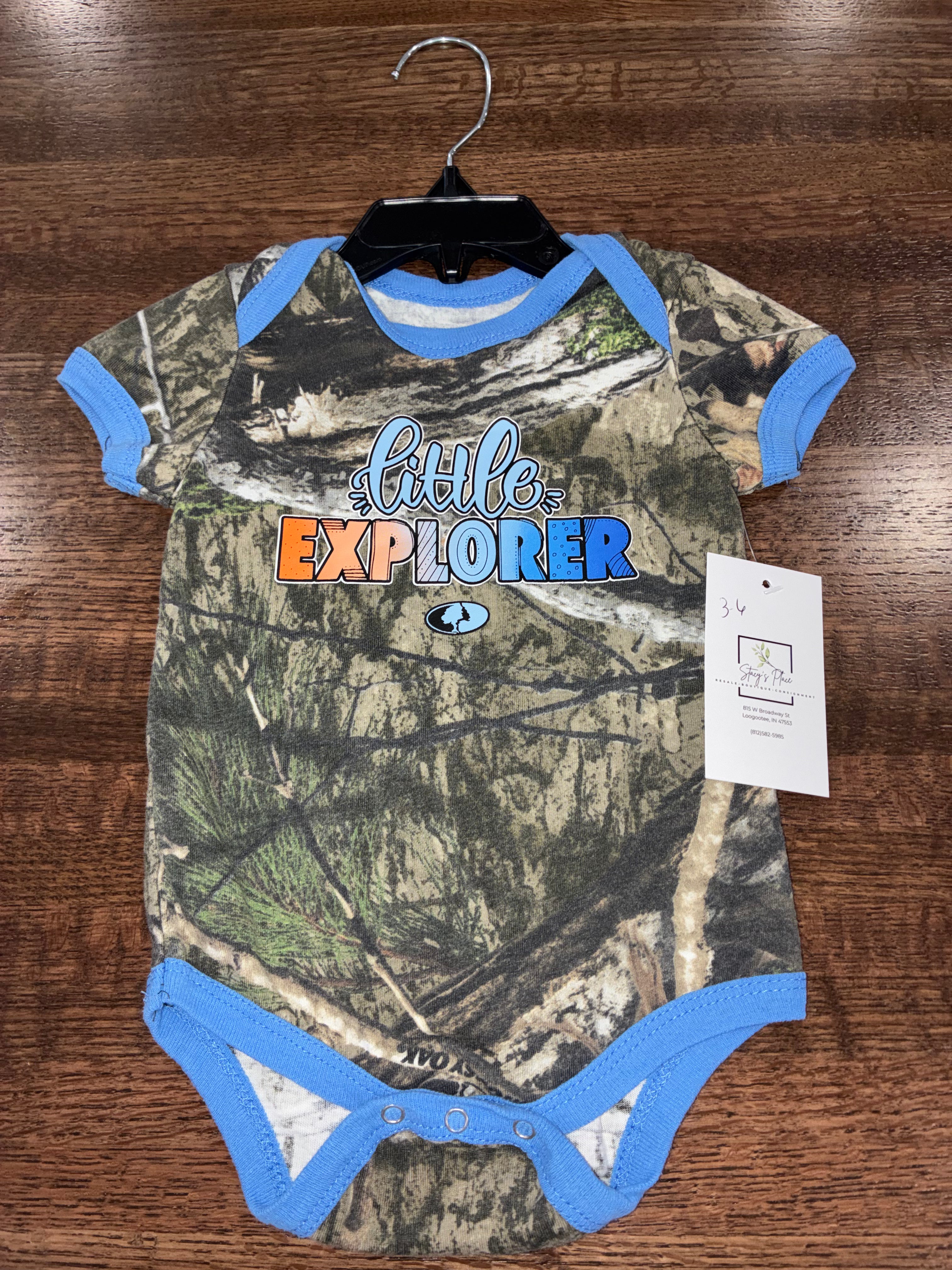 Mossy Oak Little Explorer Camp Onesie Size 3-6 Months