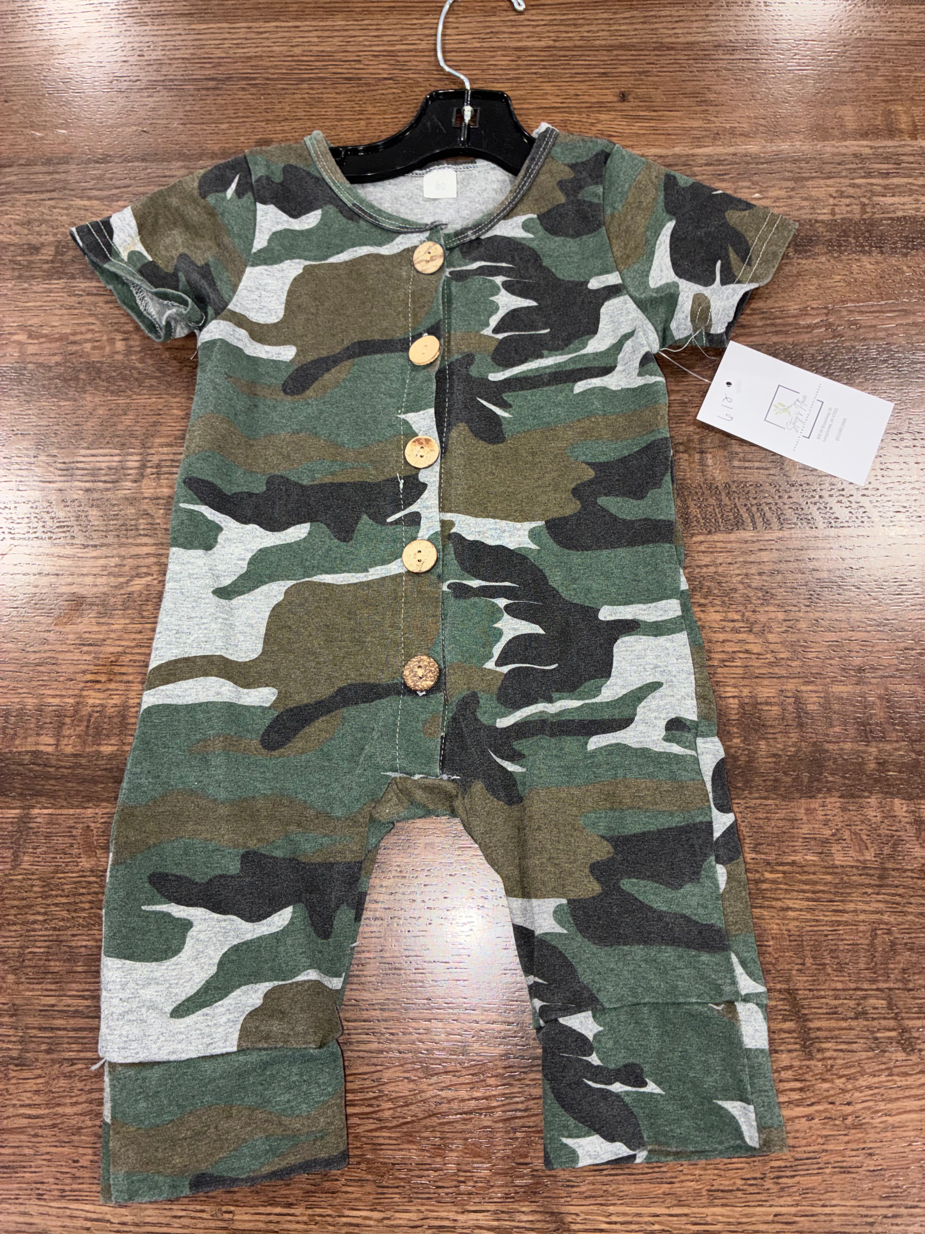 Boutique Baby Boy's Camo Romper size 6-12 Months