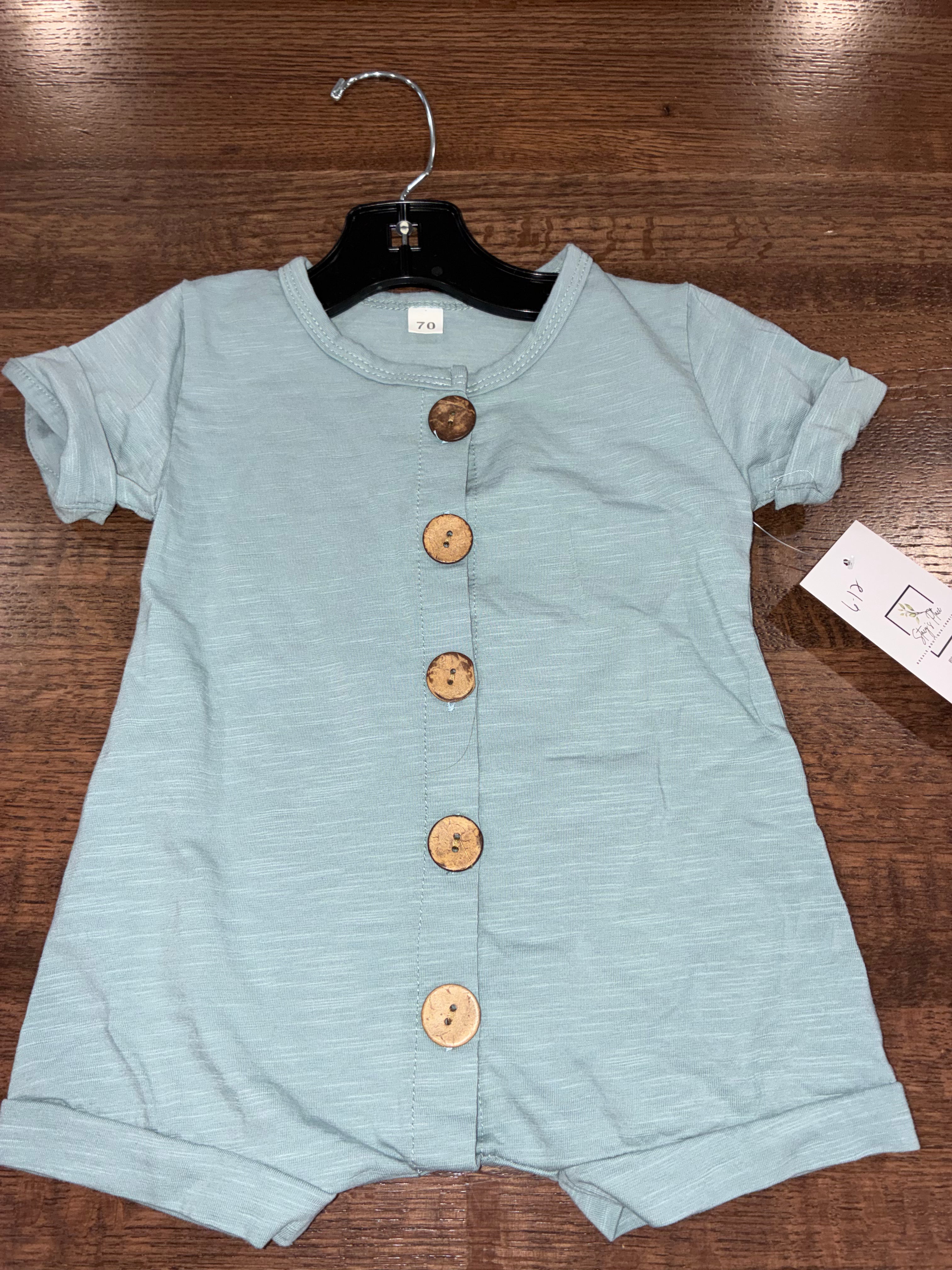 Boutique Baby Boy's Button Romper size 6-12 Months