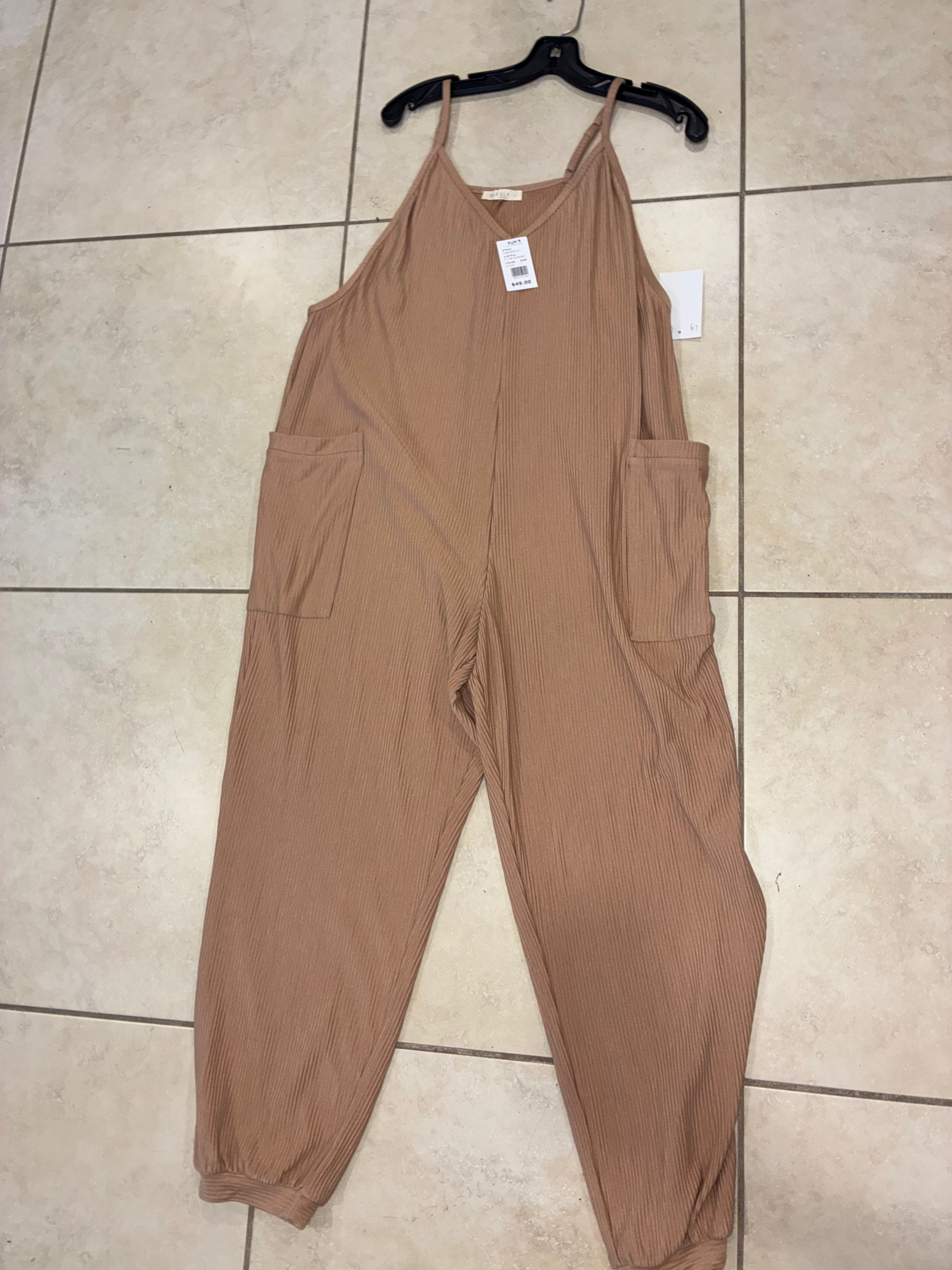 ILLA ILLA Glicks Women’s Ribbed Wide Leg Jumpsuit Size Large NWT