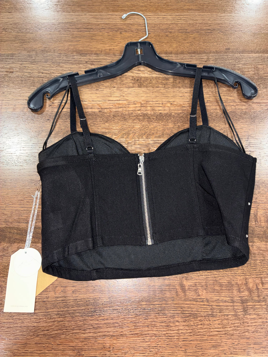 Blasted Coralee Rhinestone Crop Corsette Crop Top Size Large NWT