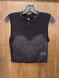 Julia By Love J Black
Rhinestone Mesh Top Medium