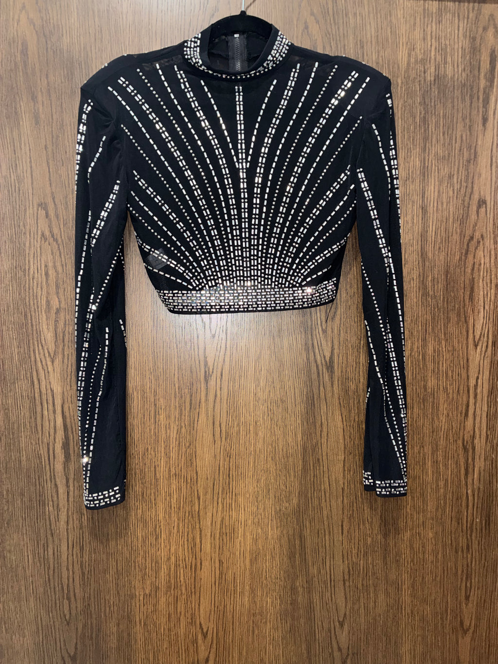 Windsor Wrapped In Rhinestone Crop Top Size 
Large