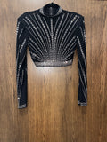Windsor Wrapped In Rhinestone Crop Top Size 
Large