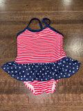 Old Navy Baby Girls USA Flag Swimsuit 3-6 Months