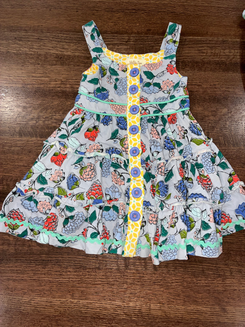 Matilda Jane Tag Your It Button Twirl Dress Size 2