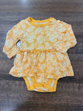 Lullaby Baby Girls Bamboo LONG SLEEVE Corrine TWIRL SKIRT BODYSUIT Size 6-9 Months