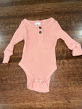 Little One Shop Co Girls Long Sleeve Onesie 3 Mos Blush Pink