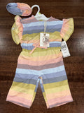 Jessica Simpson Girl’s Ruffle Sleeve Romper 0-3 3-6 6-9 Months NWT