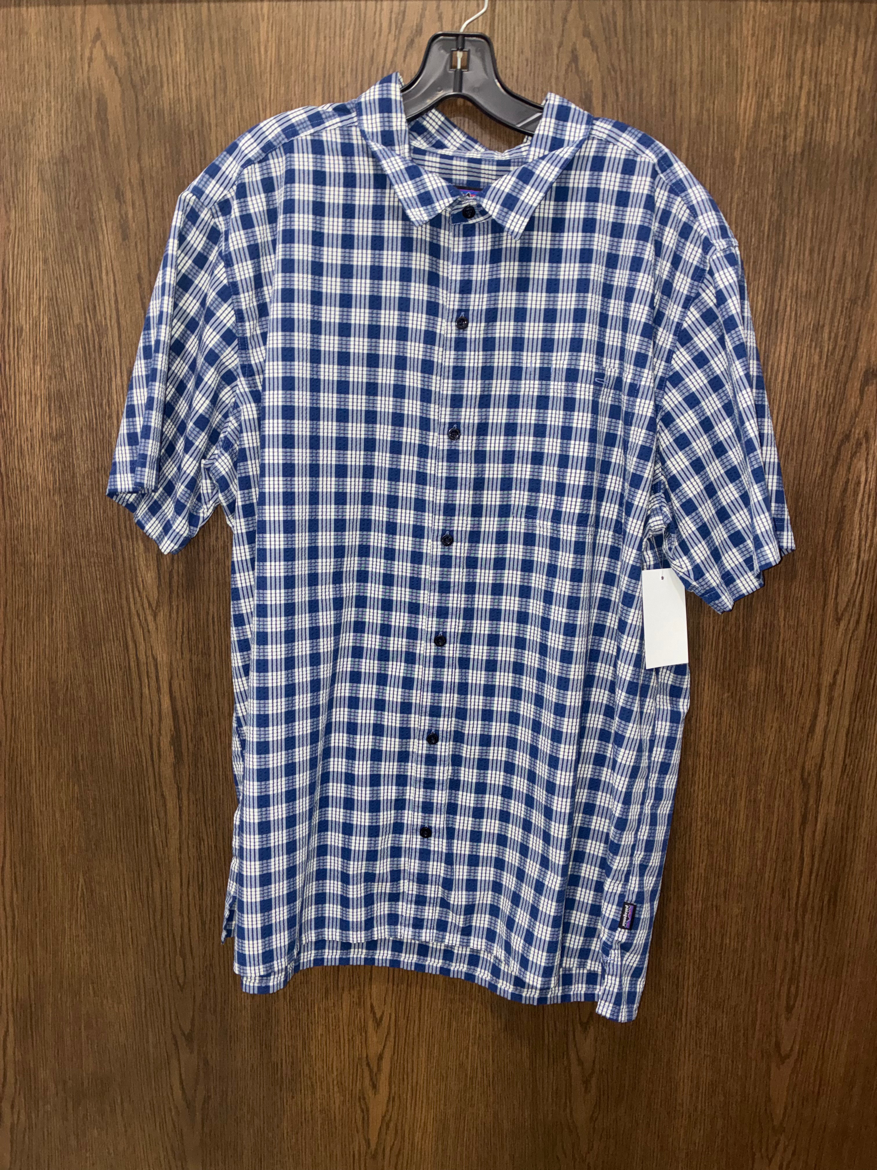 Patagonia Men's Puckerware Seersucker Short Sleeve Shirt 2XL XXL