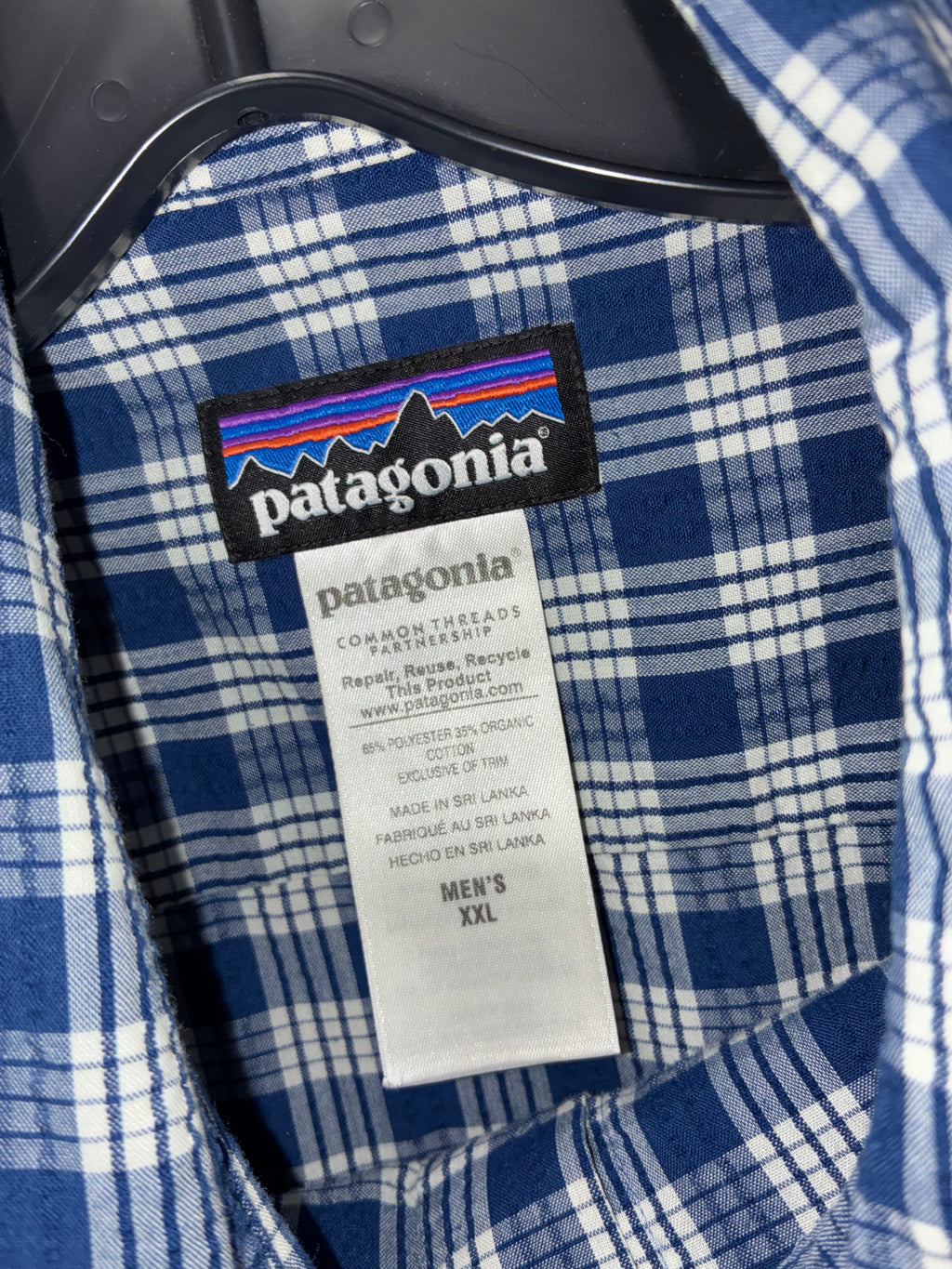 Patagonia Men's Puckerware Seersucker Short Sleeve Shirt 2XL XXL