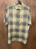 Kuhl Men's Response Short-Sleeve Plaid Button-Up Shirt in Green & Gray  XXL