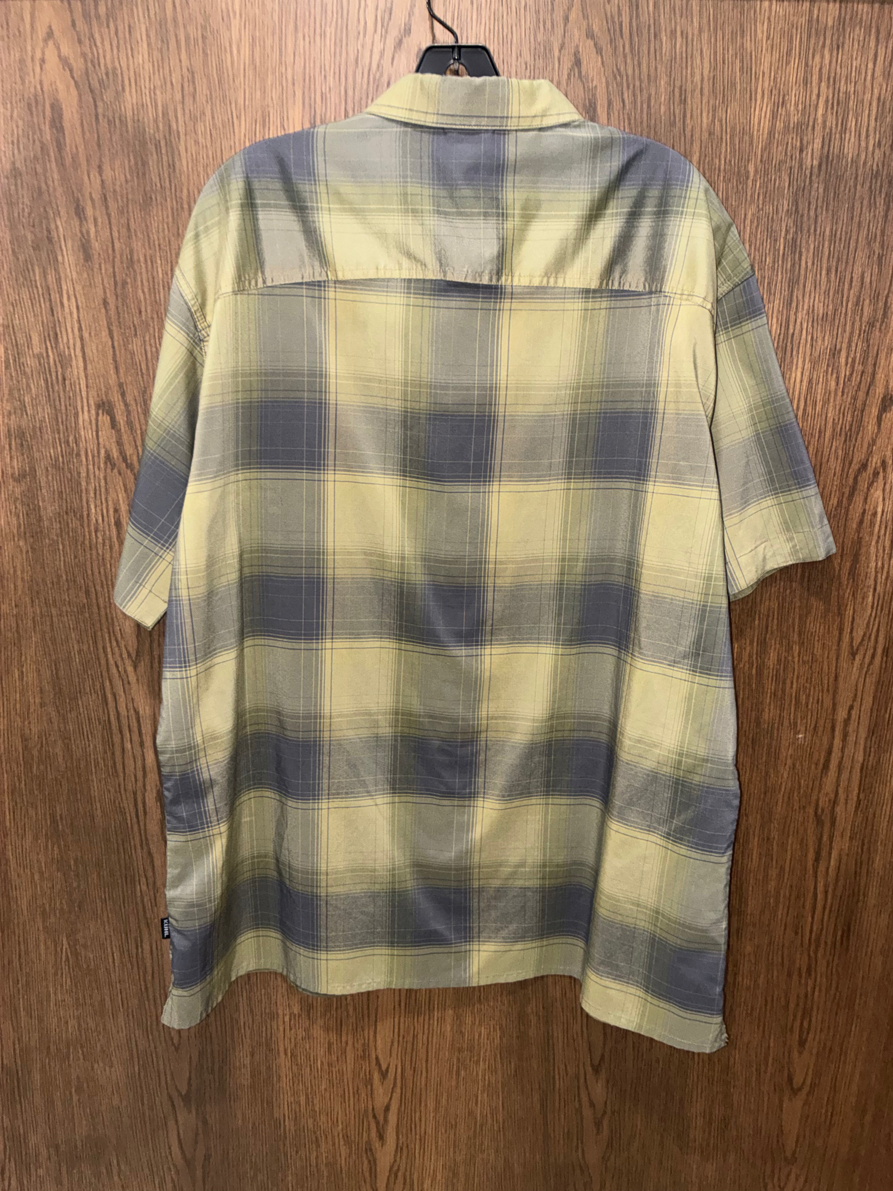 Kuhl Men's Response Short-Sleeve Plaid Button-Up Shirt in Green & Gray  XXL