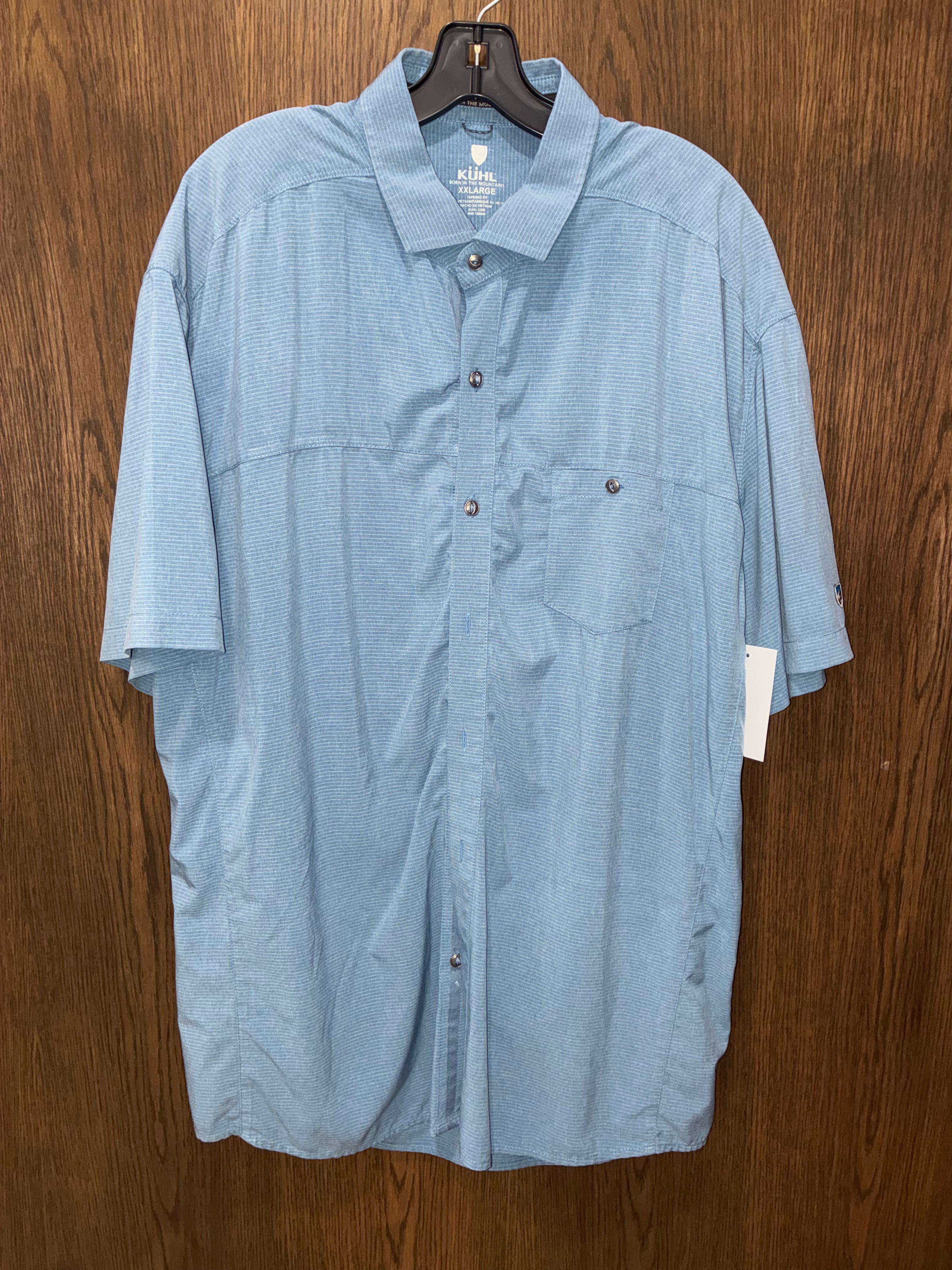 Kuhl Men's OPTIMIZR Short-Sleeve Blue Button-Up Shirt XXL