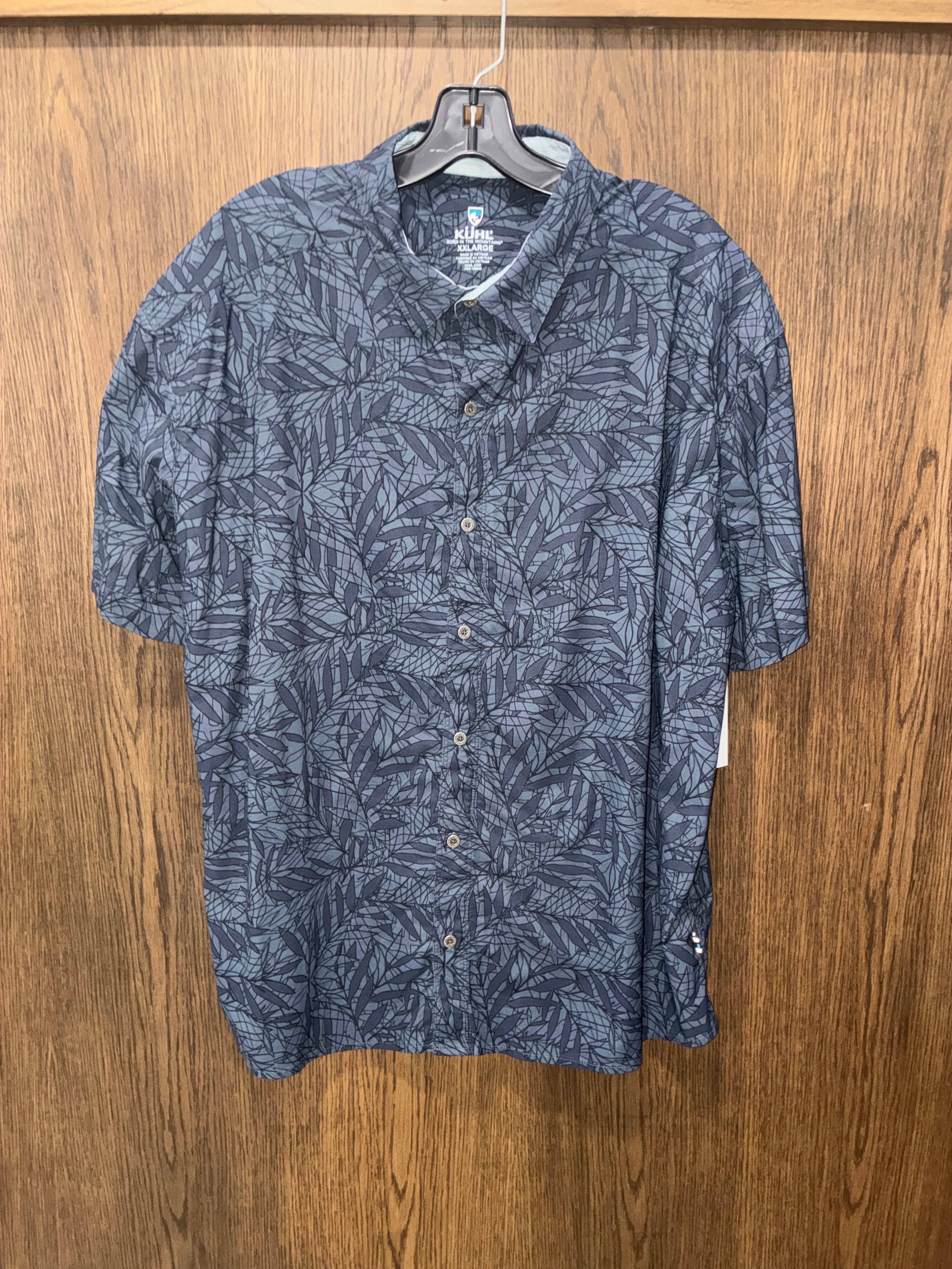 Kuhl Men's Outrage Short-Sleeve Blue Button-Up Shirt  XXL