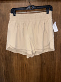 CALIA Women's Tan Step Up Shorts High Waist Medium Lined