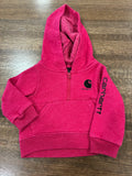 Carhartt Baby Girls Half Zip Long-Sleeve Hoodie Size 6 Months