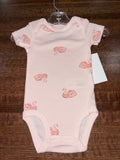 Carters Girls Swan Onesie 0-3 Months New