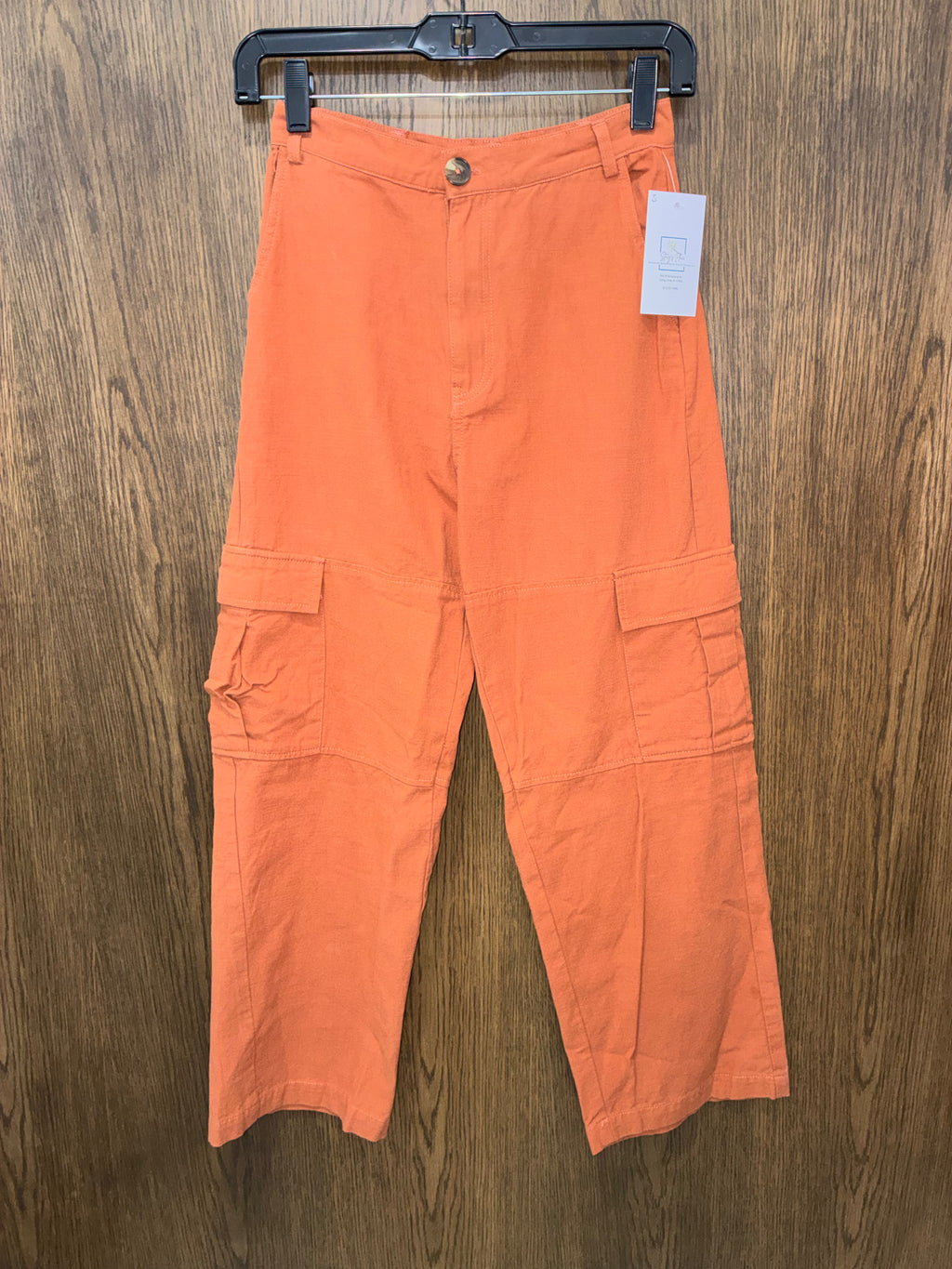 Good Luck Gem Women’s Linen Utility Pants Rust Size Small
