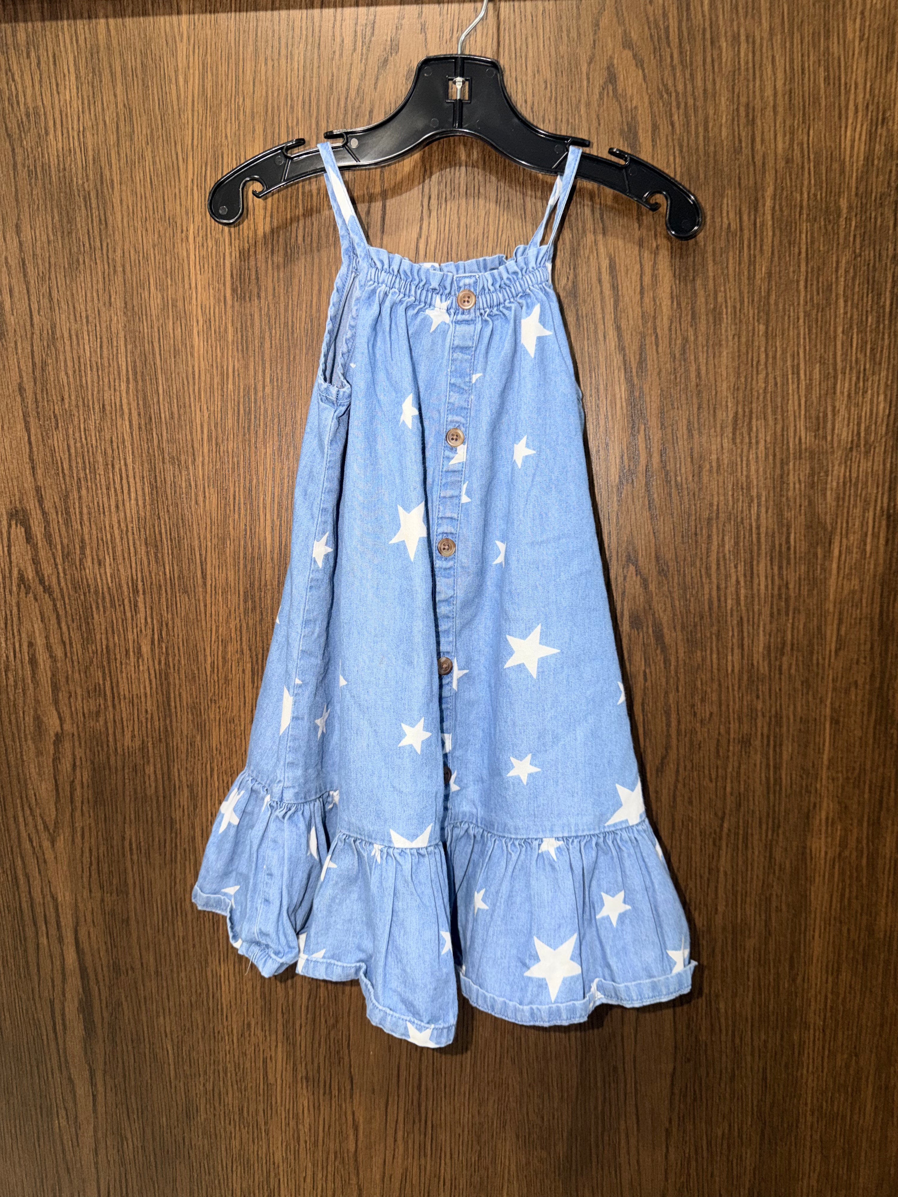 Old Navy Girls Denim Stars Dress 3T
