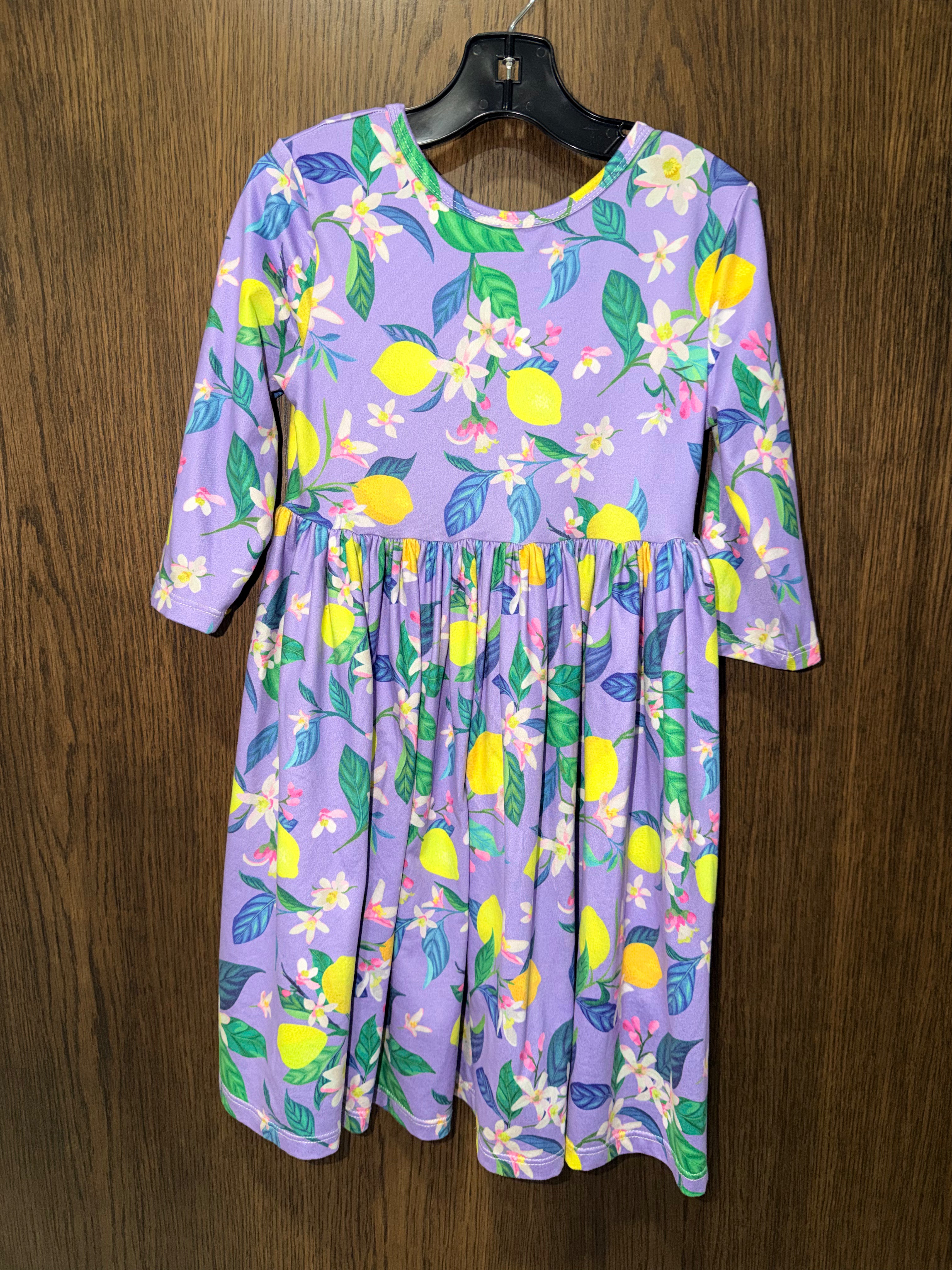 Mila & Rose Girls Floral Lemon Dress Size 5