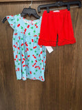 Adorable Sweetness Cherry Set Flutter Top & Shorties Size 5