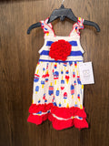 Popsicles Girls 4th of July Dress Size 4