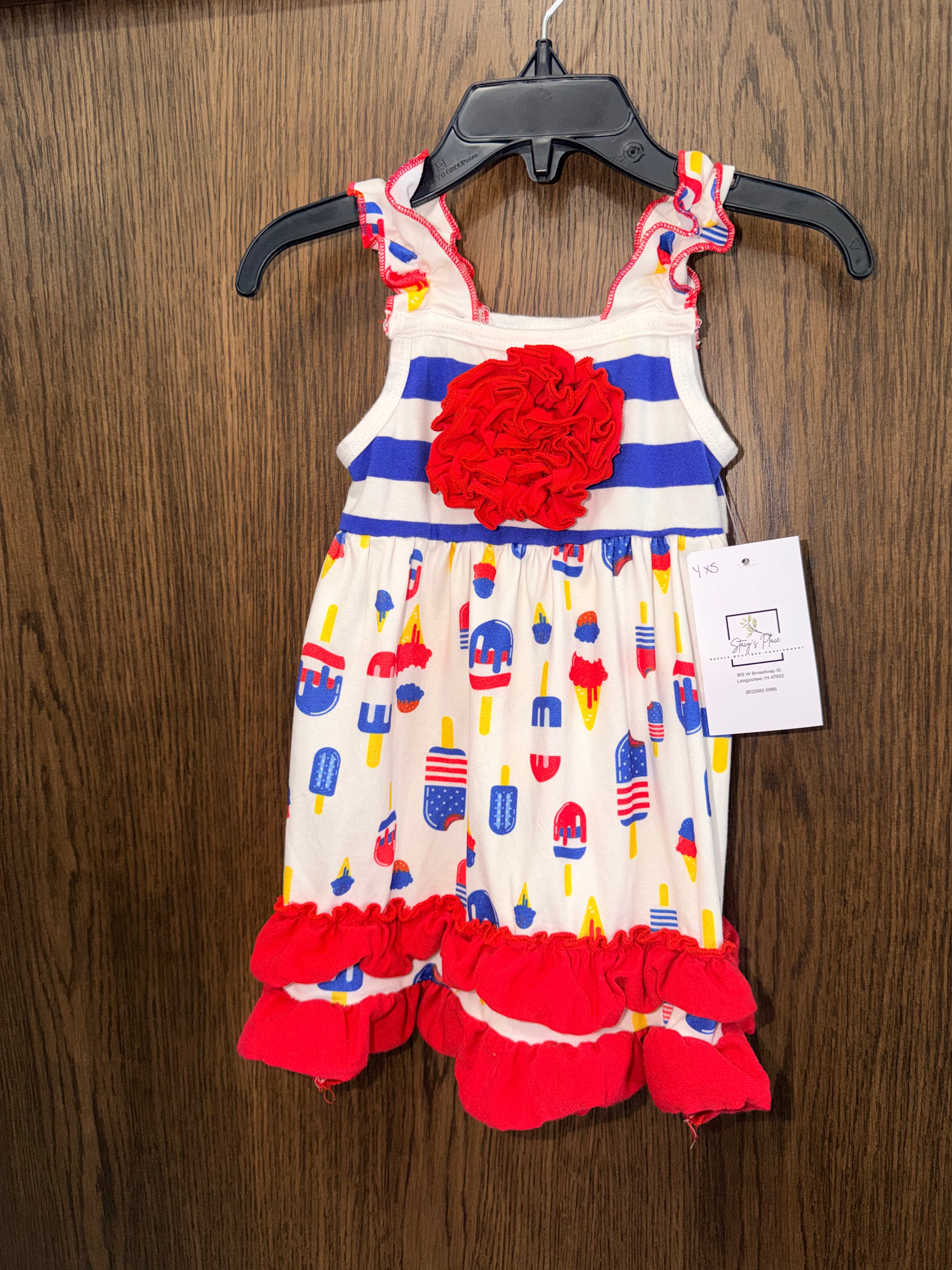 Popsicles Girls 4th of July Dress Size 4