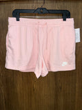 Nike Women's Club Fleece Shorts Pink Large New Condition