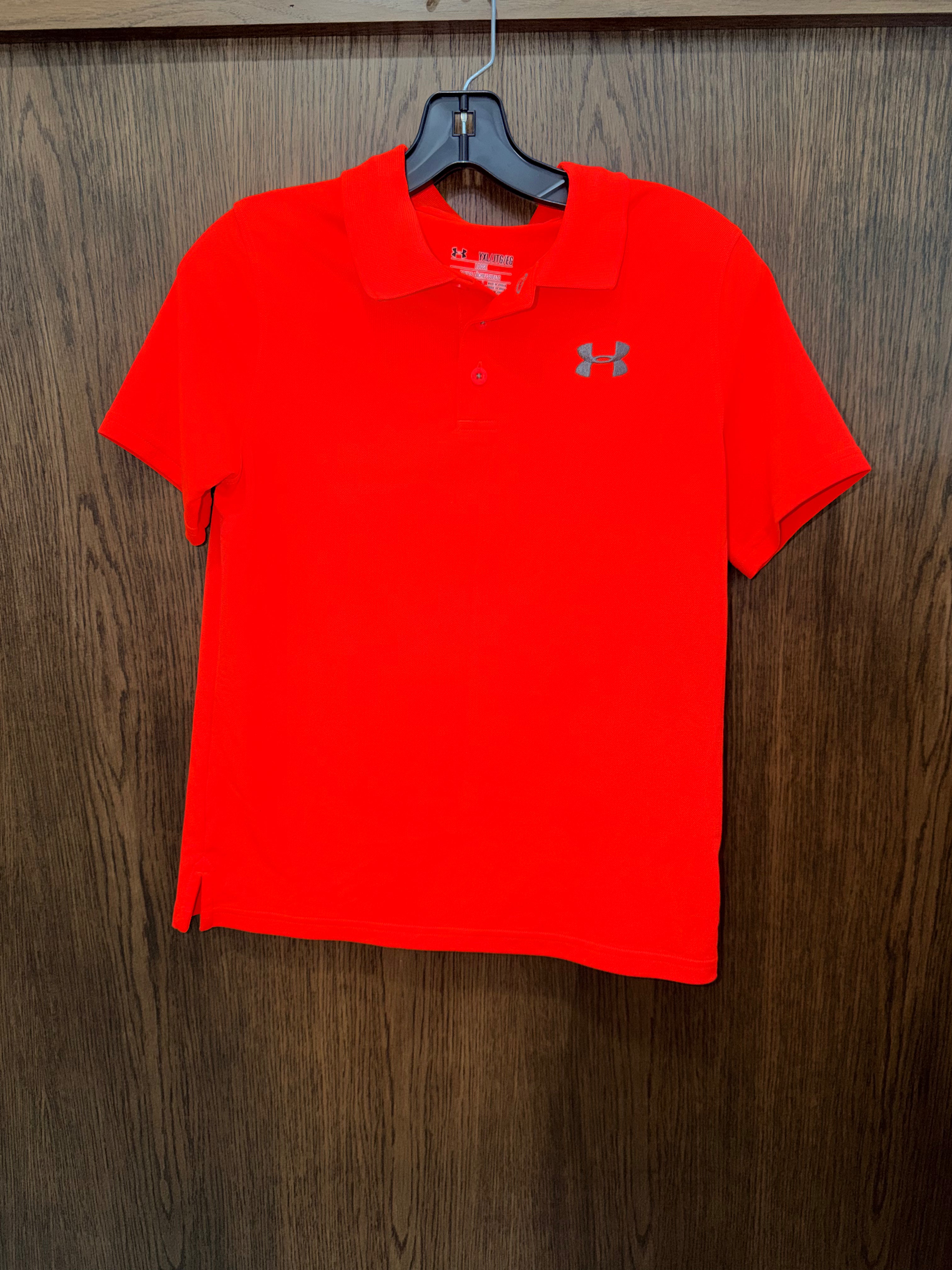 Under Armour Boys Golf Polo YXL 14/16 Orange