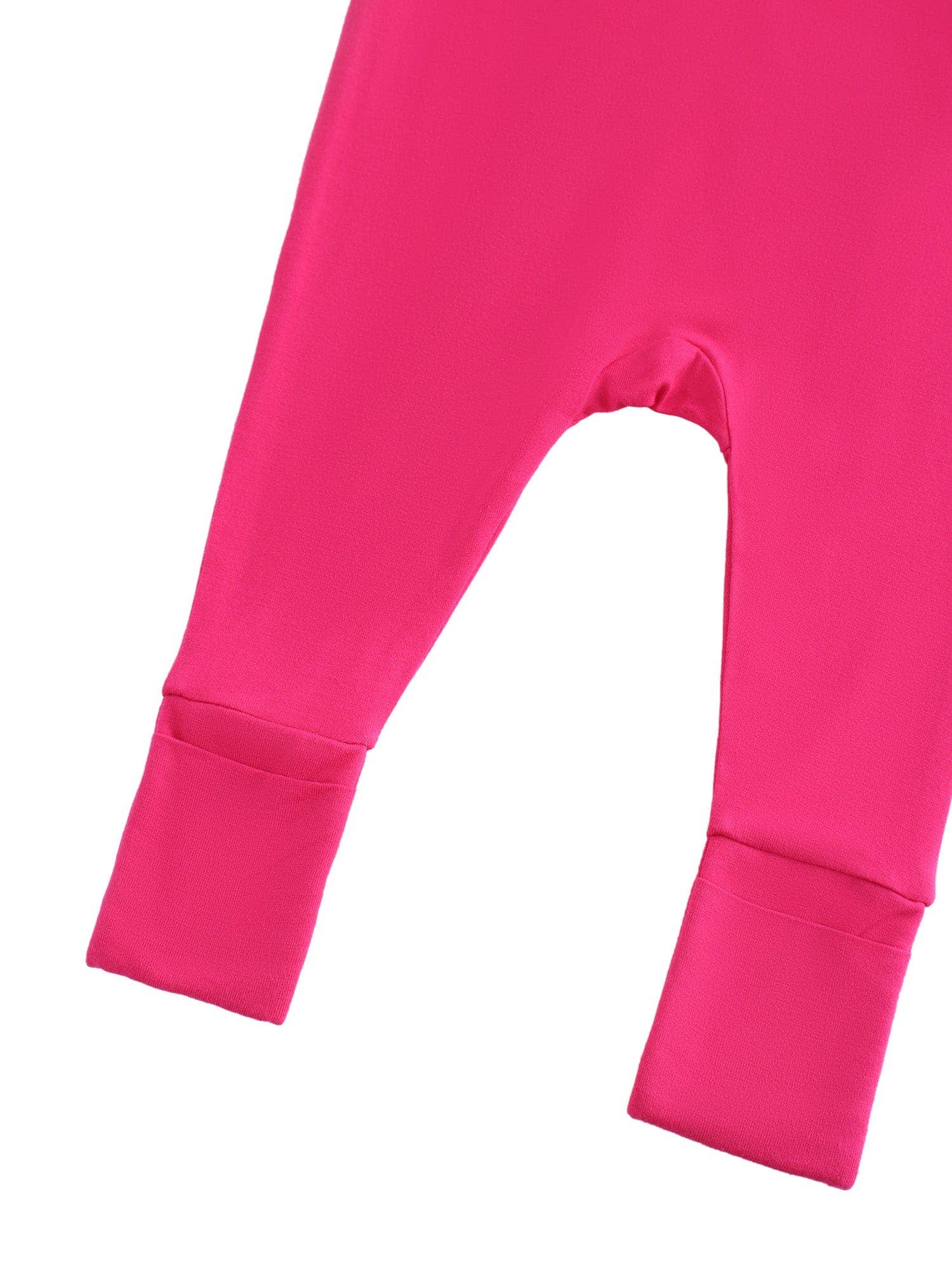 PoshTOT Hot Pink Bamboo Baby Convertible Zippy Romper: 9-12M