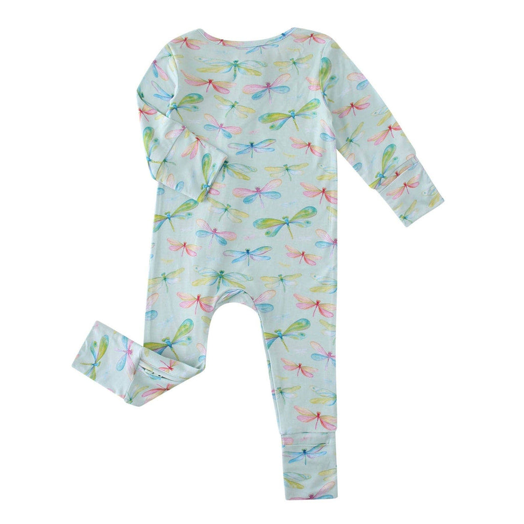 PoshTOT Dragonfly Bamboo Baby Convertible Zippy Romper: 18-24M