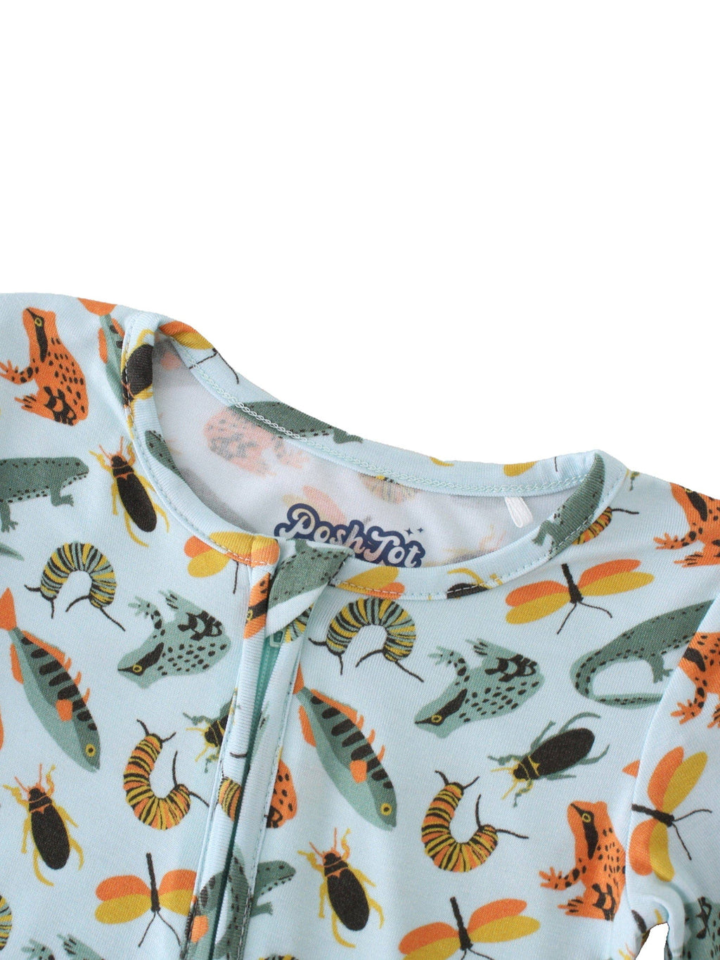PoshTOT Lizards & Bugs Bamboo Baby Convertible Zippy Romper: 9-12M